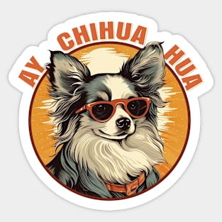 Ay Chihuahua Long Haired Chi Sticker